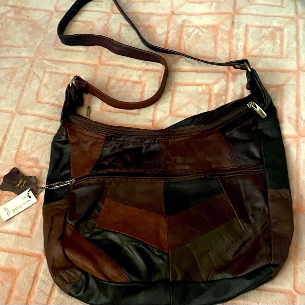 NWT Leather Shoulder Crossbody Hobo Purse Bag